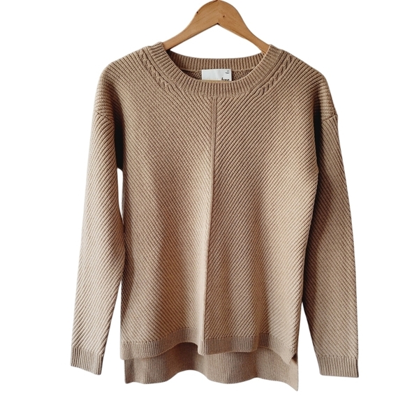 Aritzia Wilfred Free Tan Merino Wool Sweater - Picture 1 of 10